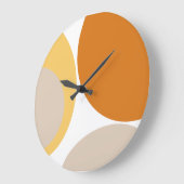 Moderne Abstracte Mustard Rust Brown uit de midden Grote Klok (Hoek)