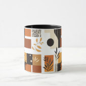 Moderne Abstracte Natuur - aangepaste aardse geome Mok (Midden)