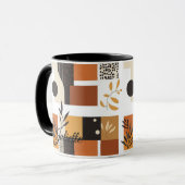 Moderne Abstracte Natuur - aangepaste aardse geome Mok (Voorkant links)