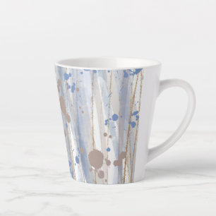 Moderne Abstracte Natuur Kunstpenseelstreken Latte Mok