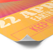 Moderne Abstracte Neon Art voor Earth Day Poster (Hoek)