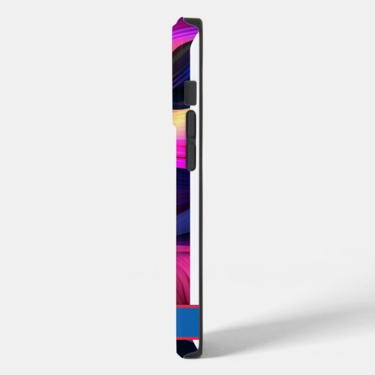 Moderne Abstracte Neon-kleurengolven Case-Mate iPhone Case (Achterkant / Links)