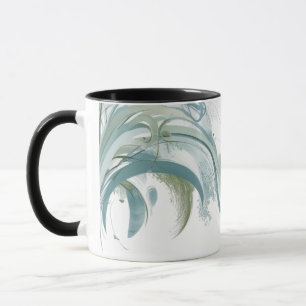 Moderne Abstracte oceaangolven – Elegante Natuur C Mok