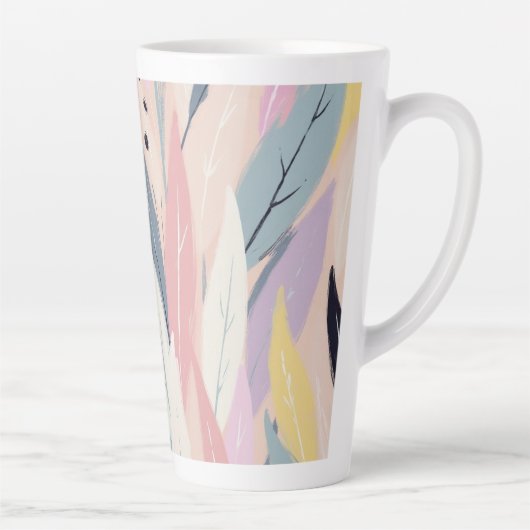 Moderne Abstracte olievloeistof Latte Mok (Rechts)