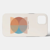 Moderne Abstracte oortonnen geometrische Waterverf Case-Mate iPhone Case (Achterkant (horizontaal))