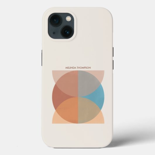 Moderne Abstracte oortonnen geometrische Waterverf Case-Mate iPhone Case (Achterkant)