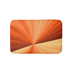 Moderne Abstracte Oranje Rode Vanille Grafische Fr Badmat