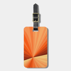 Moderne Abstracte Oranje Rode Vanille Grafische Fr Bagagelabel