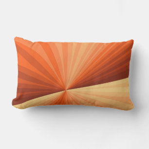 Moderne Abstracte Oranje Rode Vanille Grafische Fr Buitenkussen