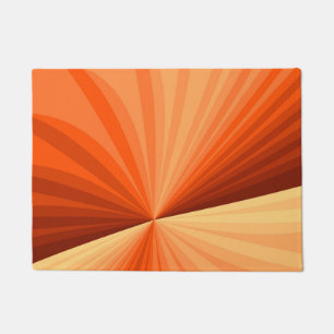 Moderne Abstracte Oranje Rode Vanille Grafische Fr Deurmat