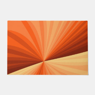 Moderne Abstracte Oranje Rode Vanille Grafische Fr Deurmat