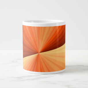 Moderne Abstracte Oranje Rode Vanille Grafische Fr Extra Grote Beker