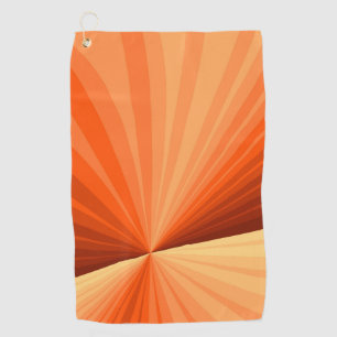 Moderne Abstracte Oranje Rode Vanille Grafische Fr Golfhanddoek