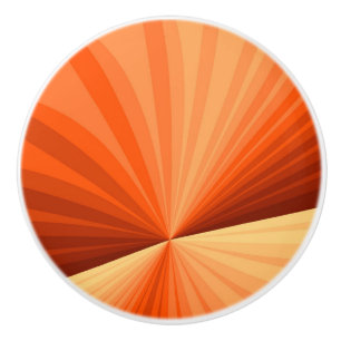 Moderne Abstracte Oranje Rode Vanille Grafische Fr Keramische Knop