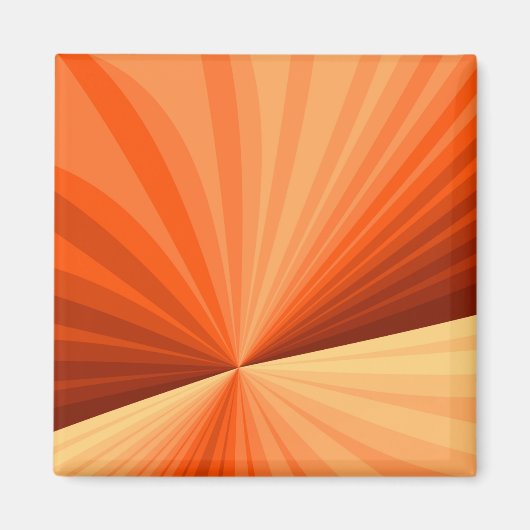 Moderne Abstracte Oranje Rode Vanille Grafische Fr Magneet (Voorkant)