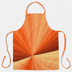 Moderne Abstracte Oranje Rode Vanille Grafische Fr Schort