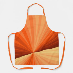 Moderne Abstracte Oranje Rode Vanille Grafische Fr Schort