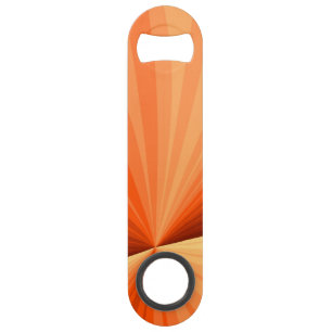 Moderne Abstracte Oranje Rode Vanille Grafische Fr Speed Flessenopener