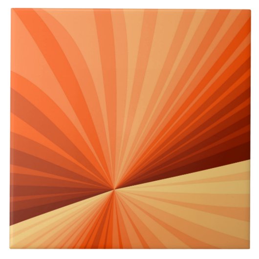 Moderne Abstracte Oranje Rode Vanille Grafische Fr Tegeltje (Voorkant)