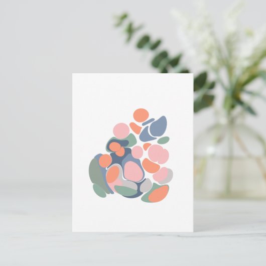 Moderne Abstracte organische vormen Kunst in aarde Briefkaart (Staand voorkant)