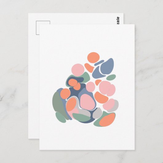 Moderne Abstracte organische vormen Kunst in aarde Briefkaart (Voorkant / Achterkant)