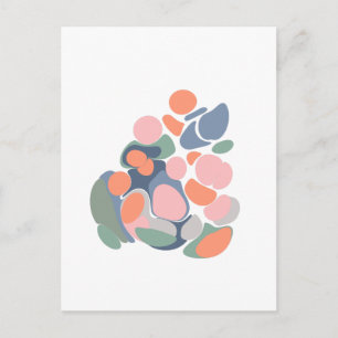 Moderne Abstracte organische vormen Kunst in aarde Briefkaart