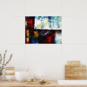 Moderne Abstracte originele digitale schilderkunst Poster (Keuken)