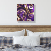 Moderne Abstracte Paarse Canvas Wall Art, Afdruk (Insitu (Slaapkamer))