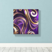 Moderne Abstracte Paarse Canvas Wall Art, Afdruk (Insitu (Houten vloer))