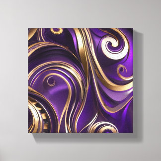 Moderne Abstracte Paarse Canvas Wall Art, Afdruk