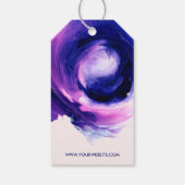 Moderne Abstracte Paarse kledingzaken hangen Label Cadeaulabel (Achterkant)