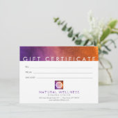 Moderne Abstracte Paarse Wellness Cadeaubon (Staand voorkant)
