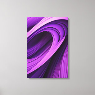 Moderne Abstracte Paarse wervelingen Hedendaagse k Canvas Afdruk
