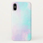 Moderne Abstracte pasteelblauw en Paarse Waterverf Case-Mate iPhone Case (Achterkant)