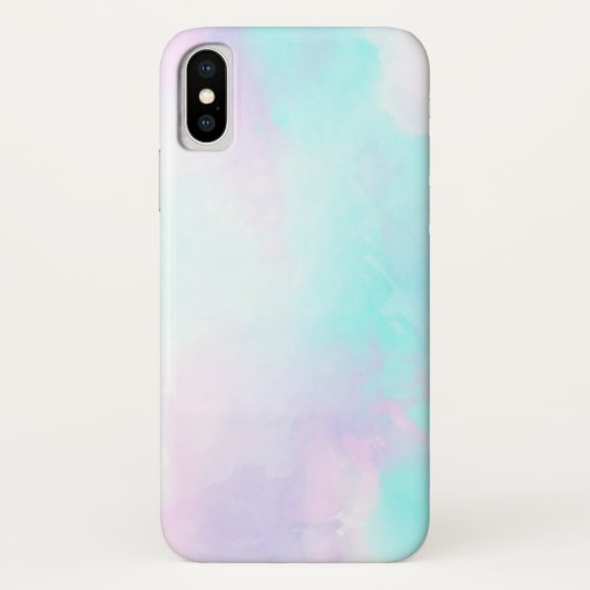 Moderne Abstracte pasteelblauw en Paarse Waterverf Case-Mate iPhone Case (Achterkant)