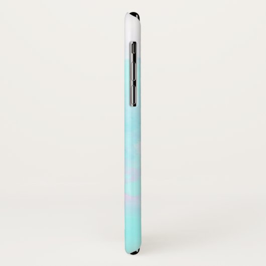 Moderne Abstracte pasteelblauw en Paarse Waterverf Case-Mate iPhone Case (Achterkant/links)