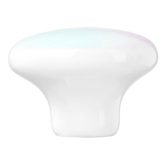 Moderne Abstracte pasteelblauw en Paarse Waterverf Keramische Knop (Zijkant)