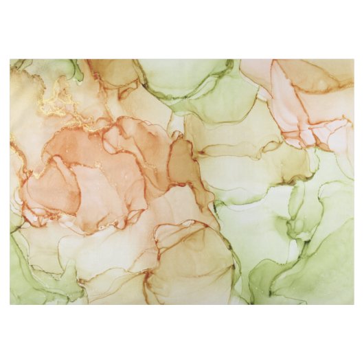Moderne Abstracte pasteelgroene koraaltablet Tafelkleed (Voorkant (Horizontaal))