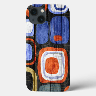 Moderne Abstracte pasteelhout Hoesje-Mate iPhone 13 Hoesje