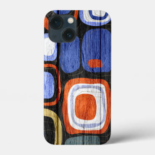 Moderne Abstracte pasteelhout Hoesje-Mate iPhone 13 Mini Hoesje