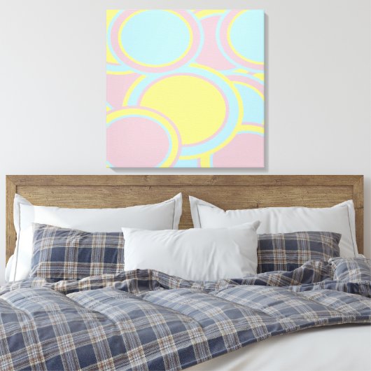 Moderne Abstracte pasteelverf Canvas Afdruk (Insitu (Slaapkamer))