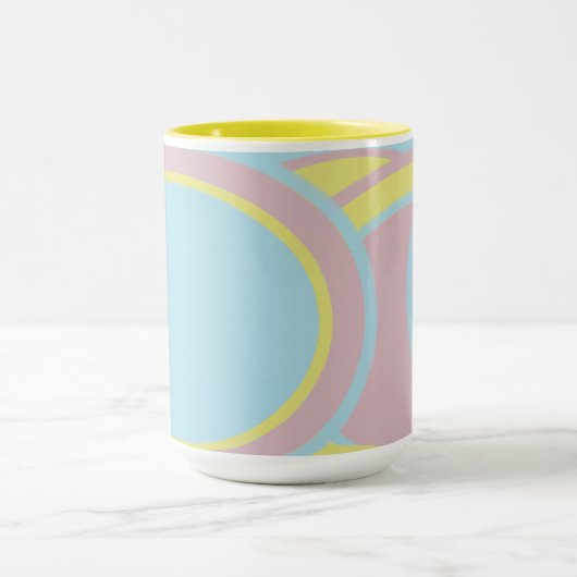 Moderne Abstracte pasteelverf Mok (Midden)