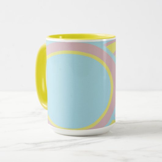 Moderne Abstracte pasteelverf Mok (Voorkant links)