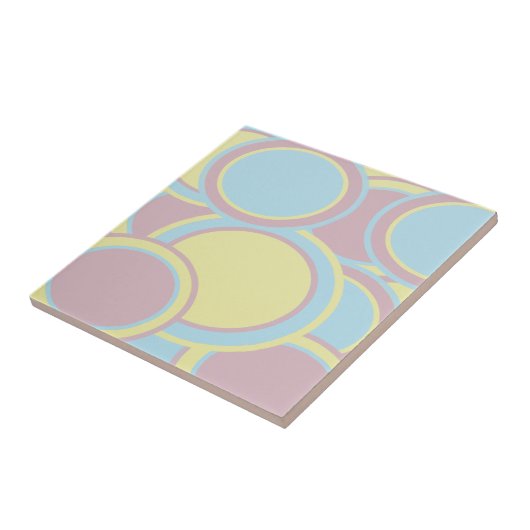 Moderne Abstracte pasteelverf Tegeltje (Zijkant)