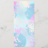 Moderne Abstracte Pastelkleurige Bruiloft Menu (Achterkant)