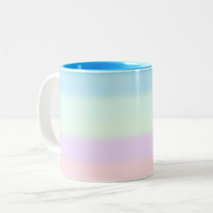 Moderne Abstracte Pastelkleurige Meerkleurige Grad Tweekleurige Koffiemok