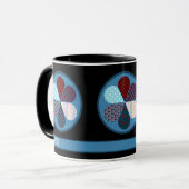 MODERNE ABSTRACTE PATCHWORK BLOEMPATROON NAAM TEKS MOK (Voorkant links)