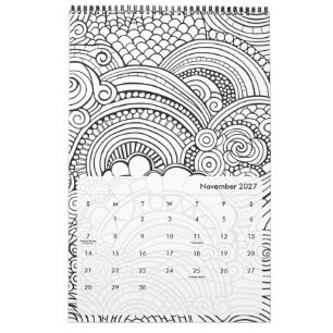 Moderne Abstracte Patronen Kleuren Kalender
