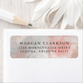 Moderne, Abstracte penseelstreken van het mosterdk Etiket (Insitu)