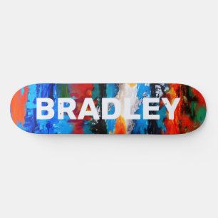 Moderne Abstracte, persoonlijke aangepaste naam vo Skateboard